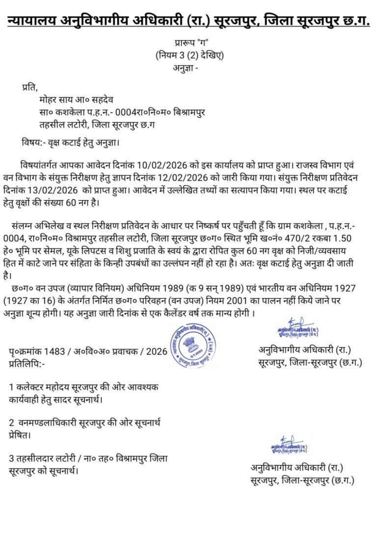 01 फर्जी अनुज्ञा पत्र